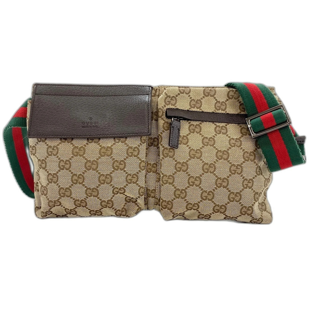 GUCCI Sherry Line Waist Bag/Body Bag, Beige